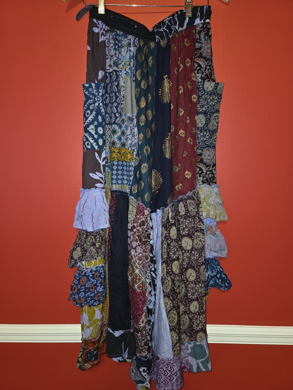 ANANTA Bohemian Patchwork Wide Legs ONE SIZE - Picture 7 of 13